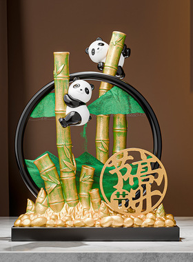 贝汉美圆满高升熊猫沙画摆件送朋友孩子同学摆件软装家居玄关装饰