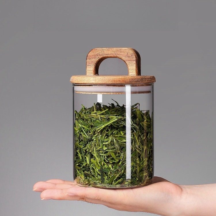 茶叶罐玻璃密封罐咖啡豆保存罐散茶储物罐展示罐子花茶陈皮罐