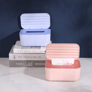 多用途纸巾盒带盖防尘一次性口罩收纳盒可壁挂免打孔一体成型家用