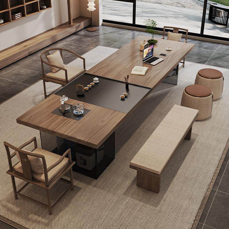 茶台实木茶桌椅组合嵌入式烧水壶办公带泡茶桌一体桌民宿酒店接待,商业/办公家具,茶台/茶桌,淘宝优惠券,粉丝福利购,淘宝优惠卷