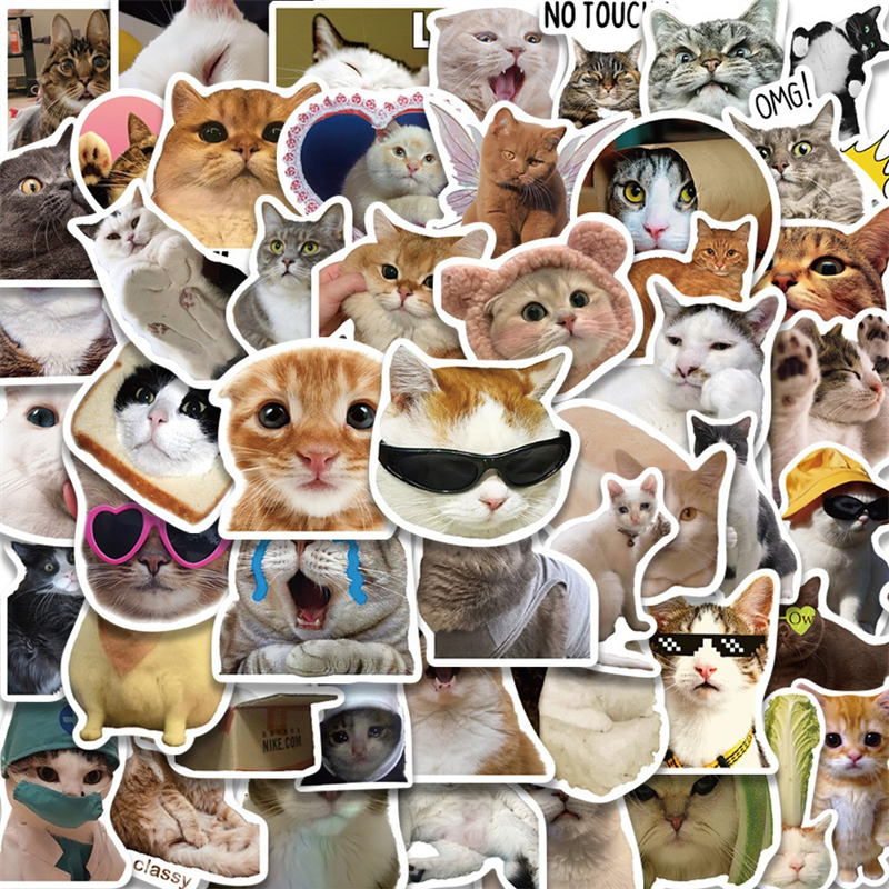 50张猫狗网红可爱笔记本防水贴纸