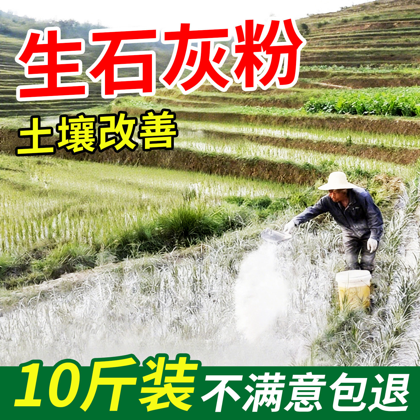 种菜生石灰粉杀菌消毒杀