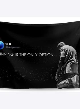 Kanye West 说唱歌手挂毯 励志挂毯90x150cm旗帜挂毯壁挂装饰