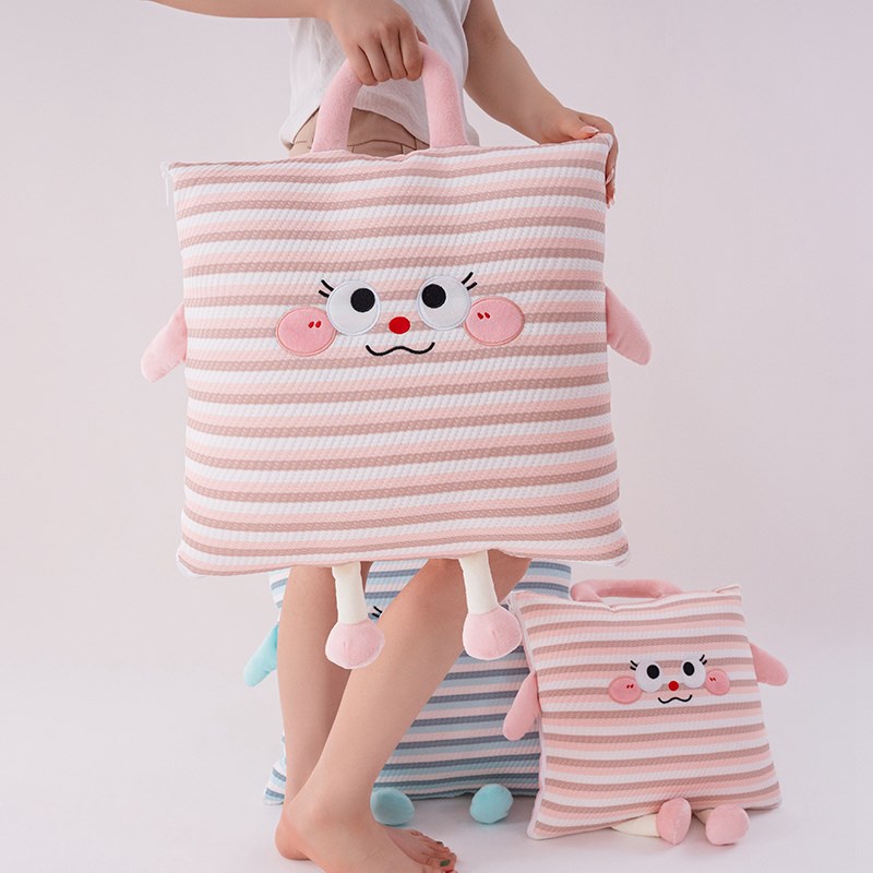 多巴胺折叠抱枕被子两用办公室午睡枕头毯子二合一车载靠枕空调被