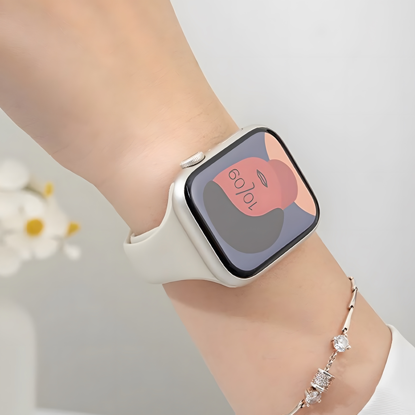 适用于applewatch苹果手表表带iwatch夏季S10新款S9舒适硅胶SE小蛮腰S8智能S7男女款运动Ultra细款高级感腕带