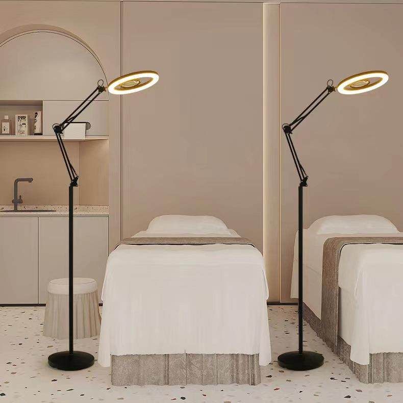 现代简约LED美容美甲纹绣灯 可折叠调光调色客厅卧室金属落地灯