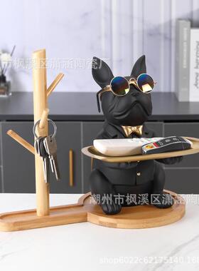 法斗挂钩桌面收纳盒玄关放钥匙首饰摆件装饰家用门口杂物收纳简约