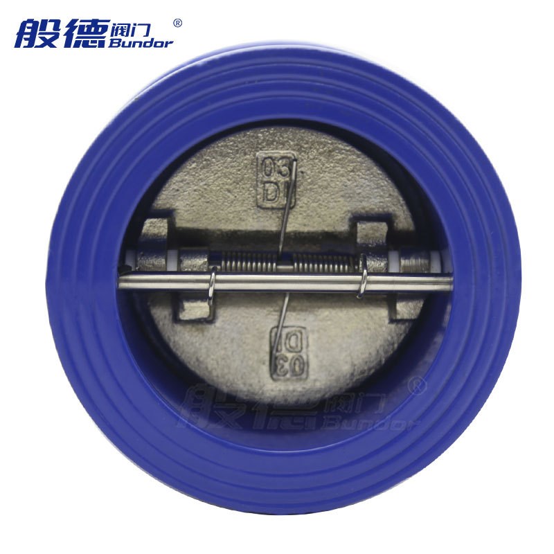 对夹止回阀DH77X-16sQ蝶式双瓣水泵口单向阀球墨铸铁零泄露逆止阀