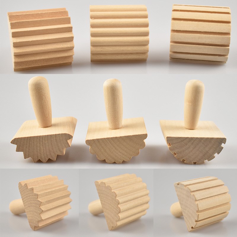 幼儿园手工制作玩橡皮泥r陶泥12件木头工具组合套装黏土模具擀面