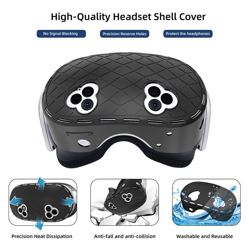 适用于Meta Quest3S七件套硅胶vr保护套遮光面罩手U柄套quest3s