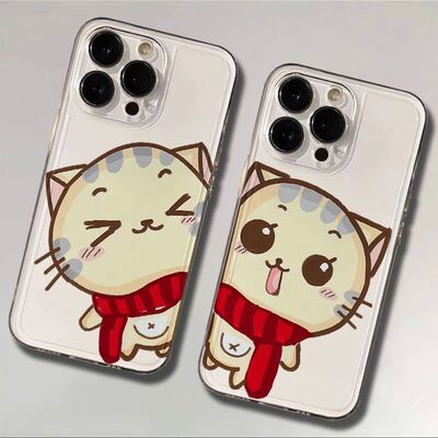 VIVOIQOONEO11可爱iPhone13适用苹果16创意华为NOVA15透明12ProMax卡通软小米17ULTRA手机壳14PLUS情侣cc猫咪