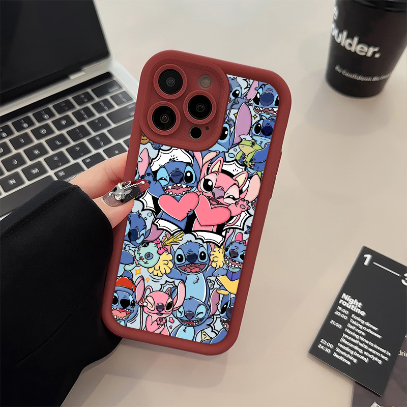 iPhone14适用12ProMax糖果华为NOVA11Ultra可爱满屏史迪仔16卡通VIVOIQOO13创意苹果15plus手机壳软ins风x200