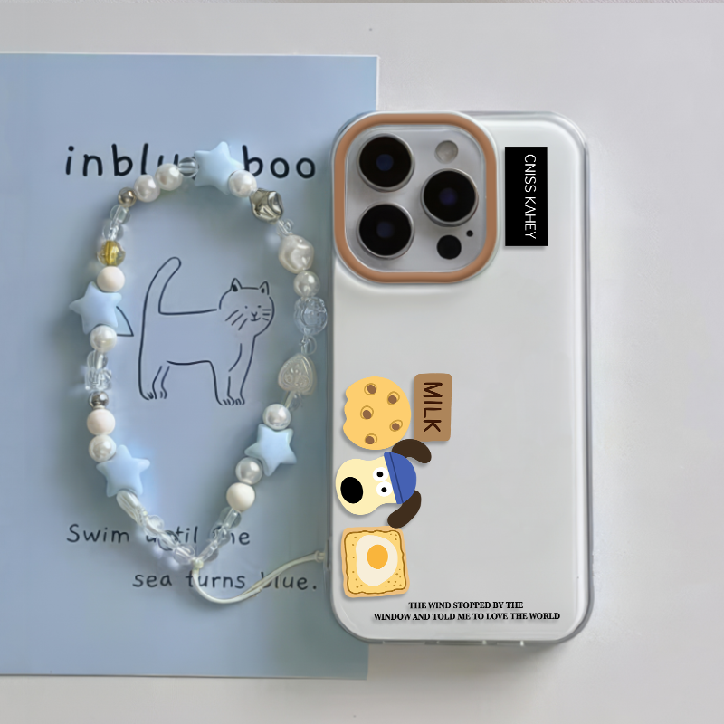 iPhone16适用硬15大孔14plus苹果13手机壳带挂绳12ProMax饼干小狗华为NOVA14荣耀GTPRO真我gt7proVIVOS20一加