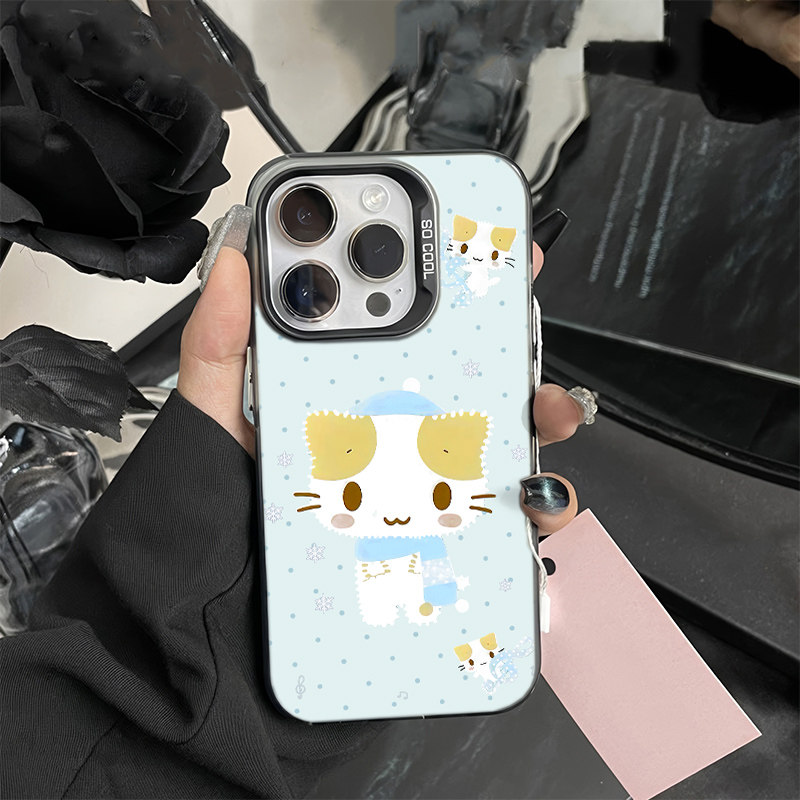 小米15SPRO彩银萌物棉花糖猫咪14plus高级感iPhone13适用12ProMax少女心苹果16手机壳硬红米TURBO4可爱k70pro