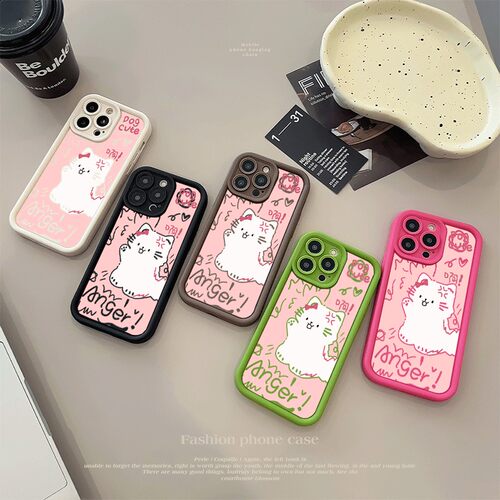 iPhone17生气线条小猫IQOO13新款手机壳软16ProMax糖果华为Nova14活力版15PLUS卡通适用苹果12可爱华为MATE80