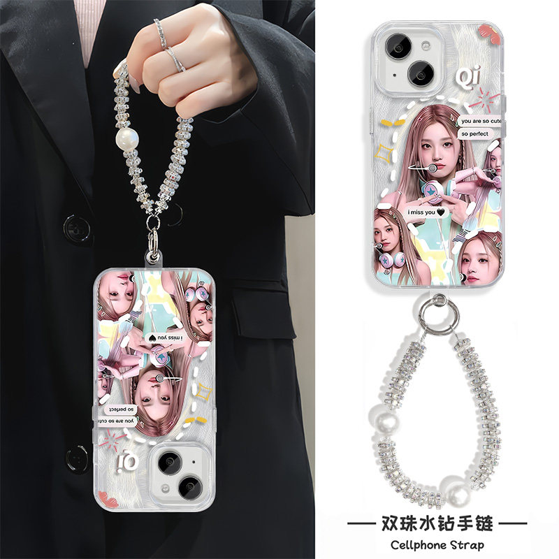 iPhone13小众小米17MAX带挂绳华为NOVA16羽纱适用苹果14PLUS高级感荣耀x80i手机壳15ProMax硬ins风唱歌宋雨琦