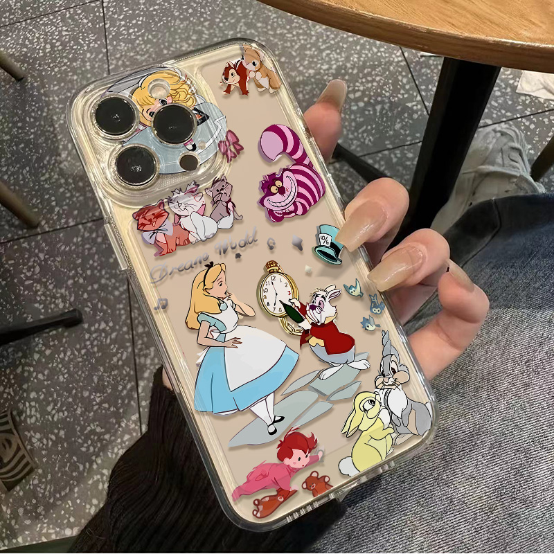 小众14PLUS闹钟灰姑娘12ProMax手机壳适用IQOOZ9TURBO一加13T透明软iPhone16E红米TURBO4苹果15创意荣耀POWER