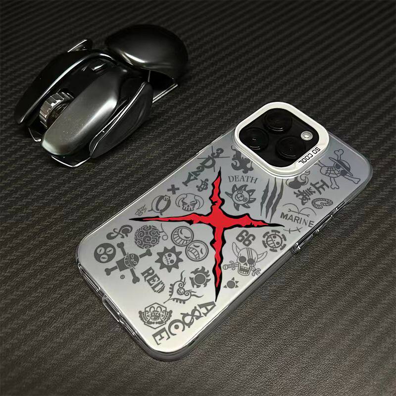 华为PURA80海贼王标志iPhone17苹果12个性OPPORENO15创意彩银14ProMax硬适用16PLUS高级感手机壳OPPOK13TURBO