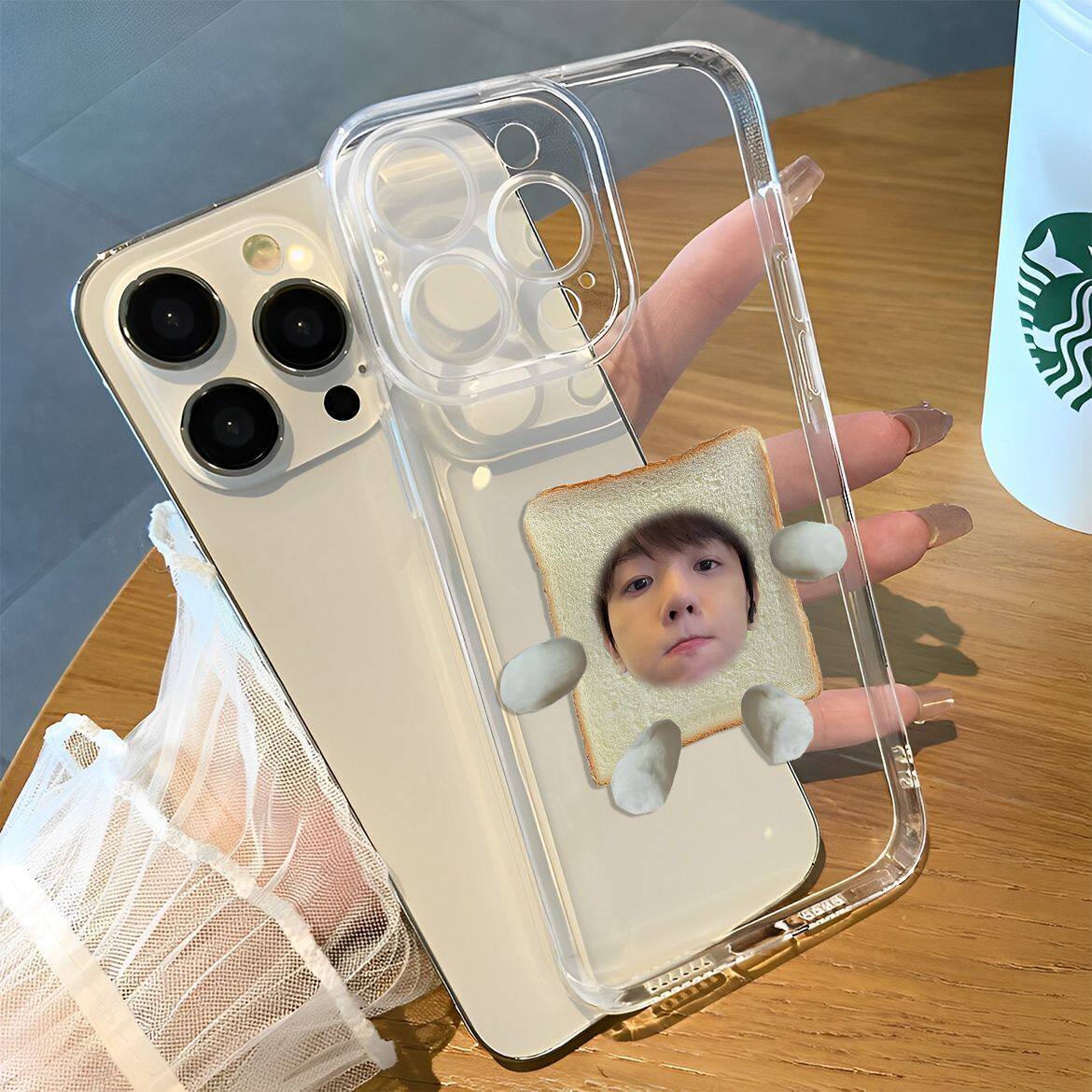 可爱适用iPhone14华为Nova12活力版日韩小米CIVI5PRO面包娃娃边伯贤16ProMax苹果17创意手机壳IQOO13软15PLUS