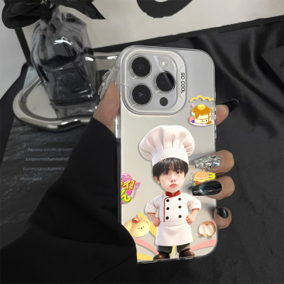iPhone16小众苹果13创意OPPOK15PRO彩银14ProMax硬小米17适用14PLUS苏新皓厨师荣耀x80i高级感手机壳VIVOY500