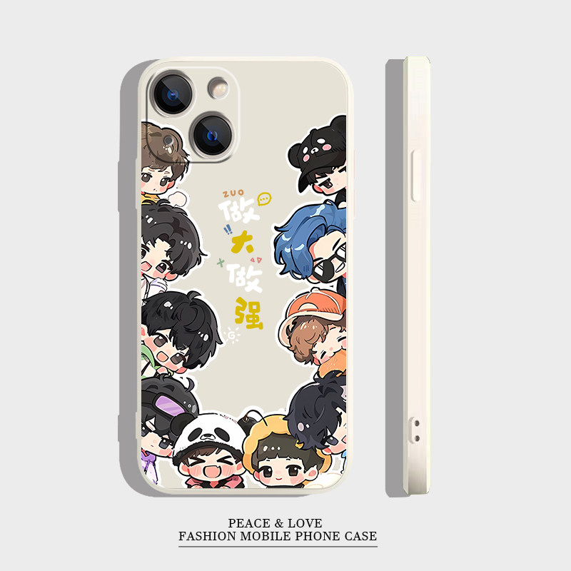 苹果14p周边iPhone13个性15ProMax适用16plus可爱q版十个勤天12手机壳红米k70ins风OPPOk11荣耀400软一加ACE5