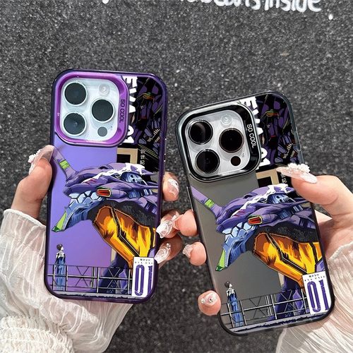 一加ACE6eva初号机苹果15彩银16plus手机壳硬iPhone17高级感12PM适用14ProMax创意IQOONEO855竞速小众一加13T