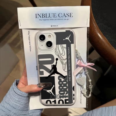 苹果12新款飞人图标Xs手机壳iPhone16磨砂大孔15promax适用14plus软13mini高级感Xsmax潮酷11pm新款Xr小众x67