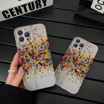 华为PURA90小众新款iPhone14创意苹果13菲林小米17MAX手机壳15plus硬OPPORENO16适用红米K90MAX泼墨油画ins风