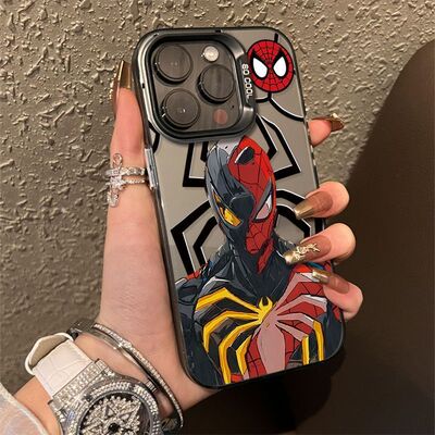 苹果17彩银华为NOVA16适用iPhone13潮酷蜘蛛侠15PLUS高级感14ProMax潮酷OPPOFindx9Ultra手机壳硬一加ACE5pro