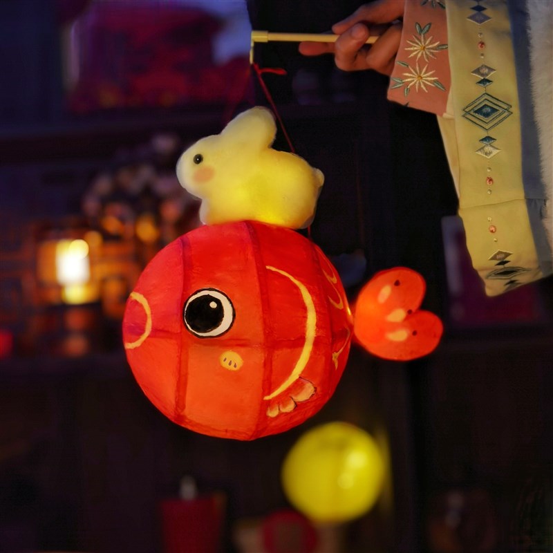 木子手作灯笼手工diy 中秋节灯笼 鱼灯笼 灯笼古风 汉服花灯