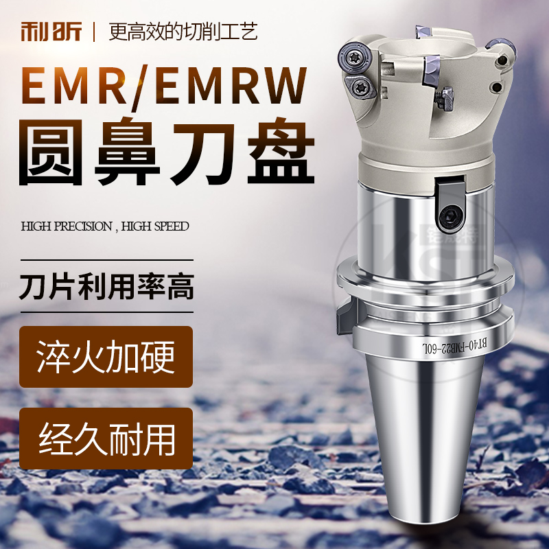 粗铣端面铣刀盘EMR/EMRW圆鼻刀盘BT0-FMB刀柄刀盘装R-22