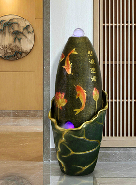 创意假山流水喷泉水晶球转运球客厅室内招财蛋水景观装饰礼品