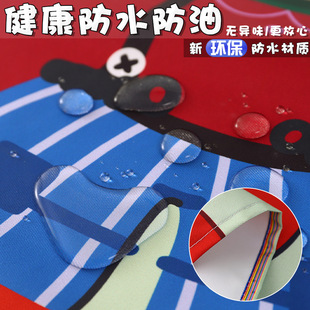 环保防水长袖 新款 围裙家用厨房防污罩衣外穿餐饮工作服卡通围腰女