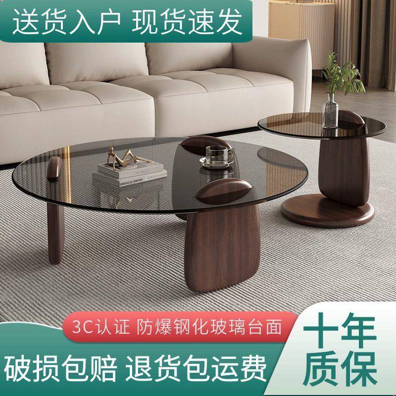 茶客厅用家iJ8bFm2P小户型轻意式简约几现代茶桌创意圆l3奢y