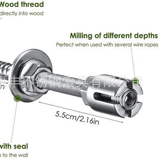 绿色731墙不体锈钢绿轮毂，攀缘植物用卡头，藤蔓和墙体用钢丝绳
