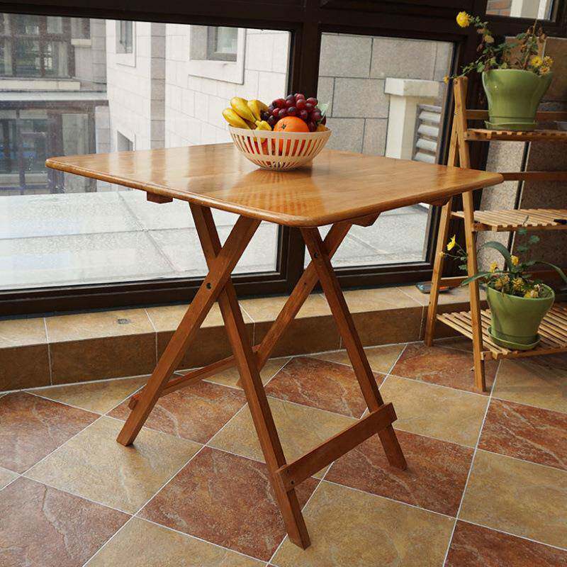 实木餐EKP折叠桌小户型桌台桌能家用多功吃饭阳台书桌边桌便携省