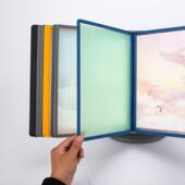 A理4旋桌面翻页菜文件展示架翻页转文件夹展示FCQ架管资料架单架