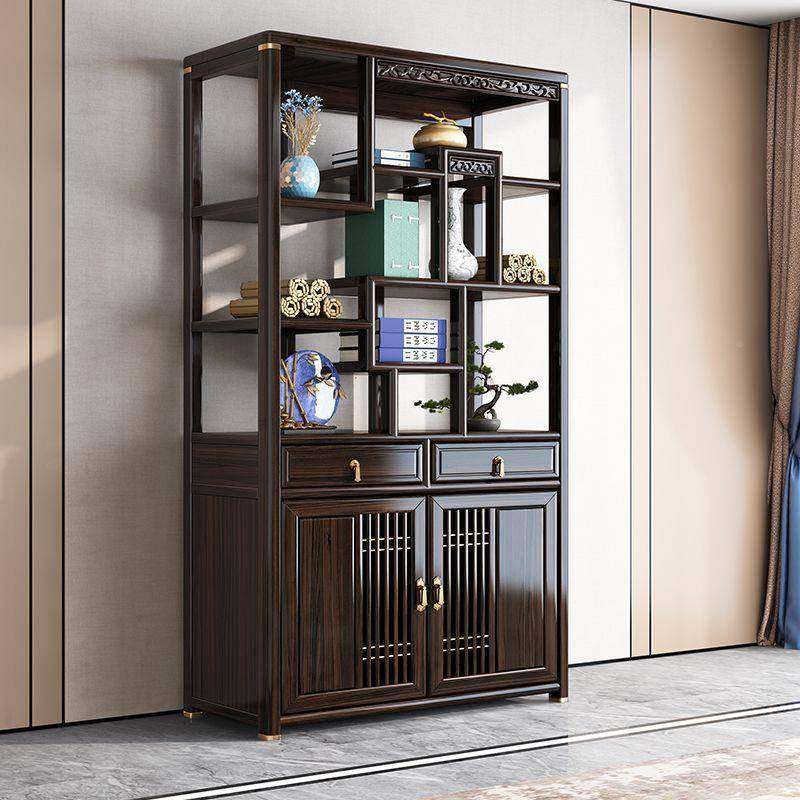 古乌金书木博架实木中式多宝阁木全实AIU现代简约柜书架置物架储,住宅家具,多宝格/博古架,淘宝优惠券,粉丝福利购,淘宝优惠卷
