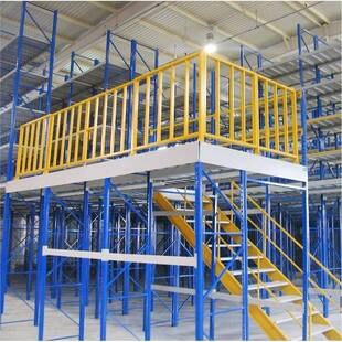双层货阁楼式重钢型货架二层平台插接组合ZRK式层二层隔层架500kg