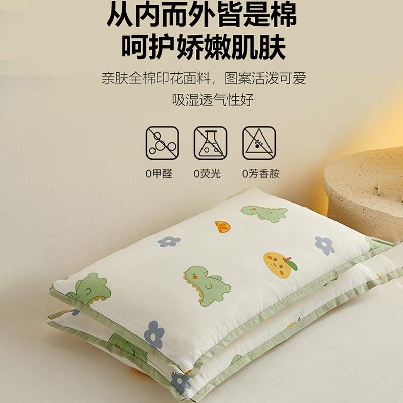 儿童枕小枕眠头6岁以下纯棉棉枕芯ALWS类宝宝枕睡花全棉1到3岁可