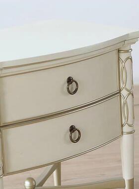 WHJ美式现代桃花芯实木头柜简斗美轻床奢欧主卧深咖时尚式床边柜