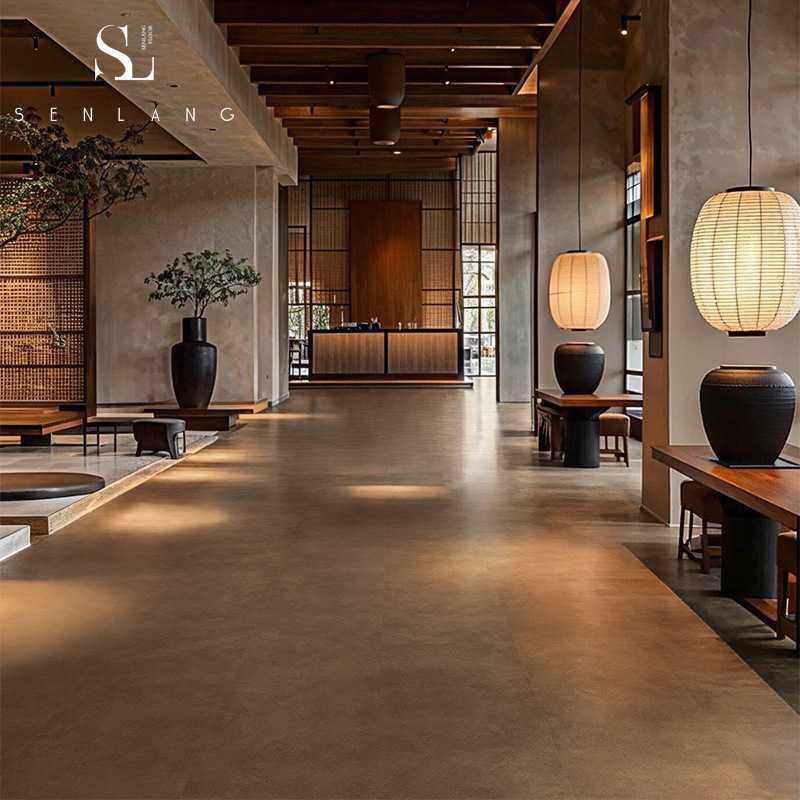 中古SPC石塑锁扣地板红微水泥复古家用仿古无缝PVC石晶卡扣式防水,家装主材,木纹砖,淘宝优惠券,粉丝福利购,淘宝优惠卷