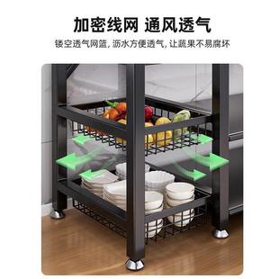 山石岩板厨房置物架烤箱家用纳柜多XZH功能餐边操橱雪柜收作台微