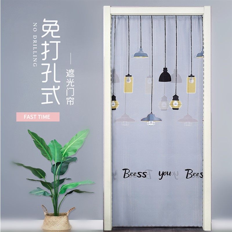 门帘隔断帘家用布艺免打孔卧室装饰空调挡风厕所试衣间厨房布帘子,居家布艺,门帘,淘宝优惠券,粉丝福利购,淘宝优惠卷