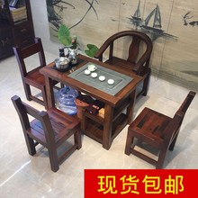 实木功夫茶桌椅组合阳台泡茶桌小型1米小茶桌家用小茶台简约整装