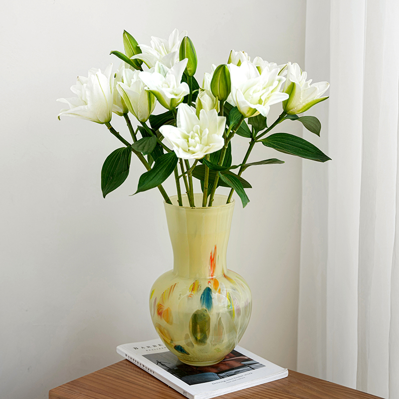 中古风玻璃花瓶高级感摆件轻奢