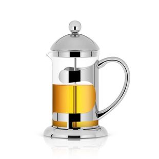 雅风耐高温玻璃泡茶壶冲茶器不锈钢过滤餐厅花茶壶家用咖啡法压壶