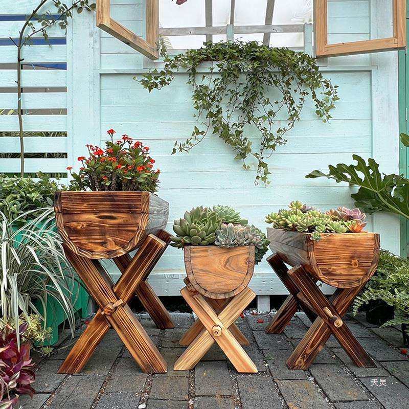 木头创意个性花槽阳台多肉花盆套装组合防腐高脚长方形超大号花箱,鲜花速递/花卉仿真/绿植园艺,花架,淘宝优惠券,粉丝福利购,淘宝优惠卷