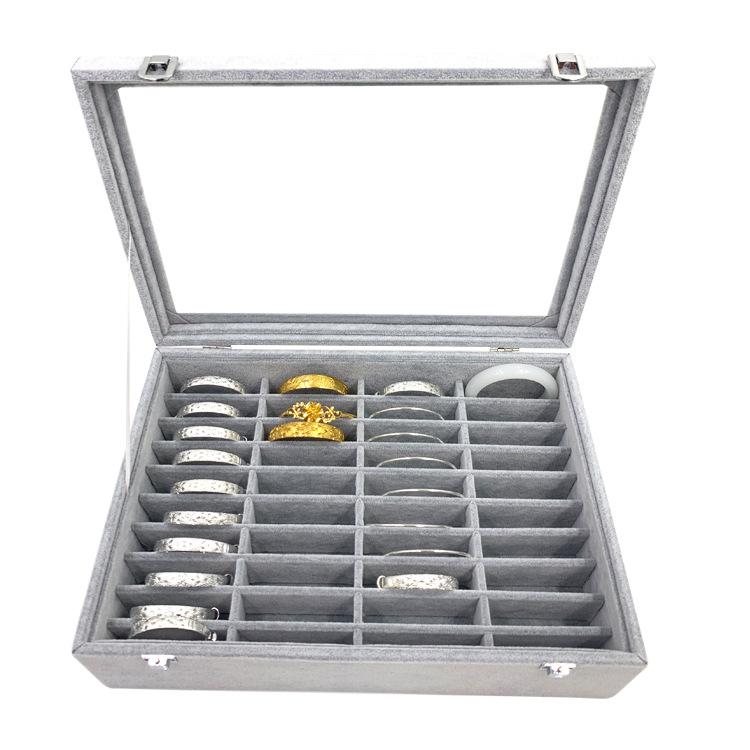 40位手镯收纳盒珠宝箱玉器翡翠手镯盒玉镯子展示收纳盒首饰展示