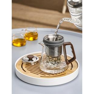 耐热泡茶壶可升降过滤飘逸杯家用全玻璃内胆沏茶壶煮茶专用冲茶器
